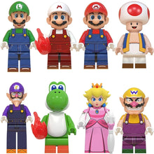 Lade das Bild in den Galerie-Viewer, Super Mario Bros Mini Figuren Yoshi, Mario, Peach, Wario u. a.