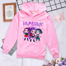 Lade das Bild in den Galerie-Viewer, Niedlicher Hunterx Kpop Demon Hunter Kapuzenhoodie Pullover für Kinder