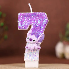 Lade das Bild in den Galerie-Viewer, Pinke Angel und Lilo & Stitch Geburtstagskerzen mit Jahreszahl