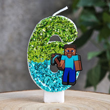 Lade das Bild in den Galerie-Viewer, Minecraft Geburtstag Kerze mit Jahreszahl