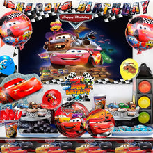 Lade das Bild in den Galerie-Viewer, Cars Kindergeburtstags Deko Set mit 116 Teilen Lightning Mcqueen
