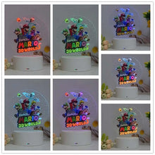 Lade das Bild in den Galerie-Viewer, Super Mario Bros 3D Nachtlicht in verschiedenen Motiven