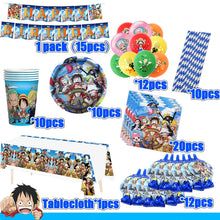 Lade das Bild in den Galerie-Viewer, One Piece Luffy Geburtstags Deko Teller, Becher, Ballons uvm.