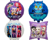 Lade das Bild in den Galerie-Viewer, 8 Stk. Luftballons in Kpop Demon Hunters Huntrx Motiven mit Zoey, Rumi, Mira, für Feier und Geburtstag