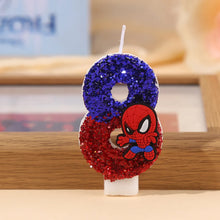 Lade das Bild in den Galerie-Viewer, Niedliche Spider-Man Geburtstag Kerze mit Jahreszahl und Spiderman Deko