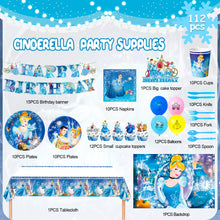 Lade das Bild in den Galerie-Viewer, Aschenputtel Cinderella Geburtstags Deko Set