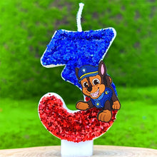 Lade das Bild in den Galerie-Viewer, Paw Patrol Geburtstagskerze mit Jahreszahl