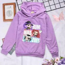 Lade das Bild in den Galerie-Viewer, Niedlicher Hunterx Kpop Demon Hunter Kapuzenhoodie Pullover für Kinder