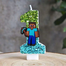 Lade das Bild in den Galerie-Viewer, Minecraft Geburtstag Kerze mit Jahreszahl