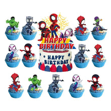 Lade das Bild in den Galerie-Viewer, Buntes Spiderman und Freunde Geburtstags Deko Kindergeburtstag, Feier