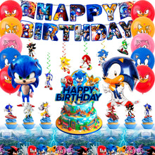 Lade das Bild in den Galerie-Viewer, Sonic der Igel Geburtstags-Deko-Set mit 21 Teilen inkl. Happy Birthday Banner