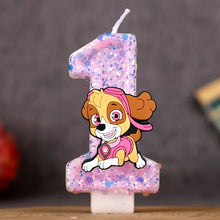 Lade das Bild in den Galerie-Viewer, Paw Patrol Geburtstagskerze mit Jahreszahl