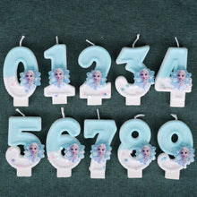 Lade das Bild in den Galerie-Viewer, Die Eiskönigin Frozen Geburtstagskerzen Kindergeburtstag mit Jahreszahl