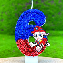 Lade das Bild in den Galerie-Viewer, Paw Patrol Geburtstagskerze mit Jahreszahl