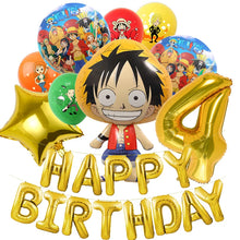 Lade das Bild in den Galerie-Viewer, One Piece Luffy Geburtstags Deko Teller, Becher, Ballons uvm.
