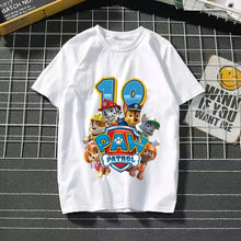 Lade das Bild in den Galerie-Viewer, Happy Birthday Paw Patrol T-Shirts für Kinder mit Jahreszahl