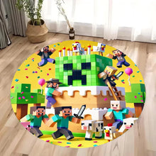 Lade das Bild in den Galerie-Viewer, Bunte runde MInecraft Teppiche für Kinderzimmer etc.