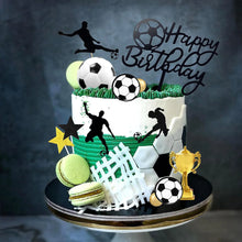 Lade das Bild in den Galerie-Viewer, Fußball Kuchen Torten Deko Set mit 28 Teilen, Geburtstag, Mottoparty etc.