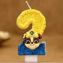 Lade das Bild in den Galerie-Viewer, Paw Patrol Geburtstagskerze mit Jahreszahl