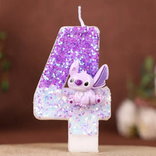 Lade das Bild in den Galerie-Viewer, Pinke Angel und Lilo & Stitch Geburtstagskerzen mit Jahreszahl