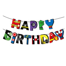 Lade das Bild in den Galerie-Viewer, Spiderman, Iron Man, Hulk u. a. Geburtstags Deko Sets für Feier Geburtstag