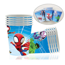 Lade das Bild in den Galerie-Viewer, Buntes Spiderman und Freunde Geburtstags Deko Kindergeburtstag, Feier