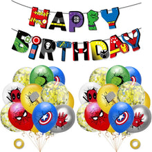 Lade das Bild in den Galerie-Viewer, Spiderman, Iron Man, Hulk u. a. Geburtstags Deko Sets für Feier Geburtstag