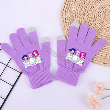 Lade das Bild in den Galerie-Viewer, Wärmende K Pop Demon Hunter Winterhandschuhe in Lila