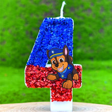 Lade das Bild in den Galerie-Viewer, Paw Patrol Geburtstagskerze mit Jahreszahl