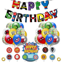 Lade das Bild in den Galerie-Viewer, Spiderman, Iron Man, Hulk u. a. Geburtstags Deko Sets für Feier Geburtstag