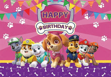 Lade das Bild in den Galerie-Viewer, Pinke Paw Patrol Skye Happy Birthday Leinwand Poster Geburtstags Deko