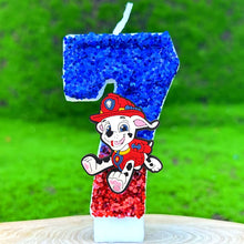 Lade das Bild in den Galerie-Viewer, Paw Patrol Geburtstagskerze mit Jahreszahl