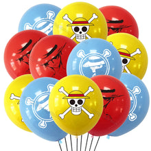 Lade das Bild in den Galerie-Viewer, One Piece Luffy Luftballons (12 oder 24 Stk.) für Geburtstag, Feier