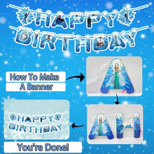 Lade das Bild in den Galerie-Viewer, Die Eiskönigin Frozen Geburtstags Deko Set mit 145 Teilen