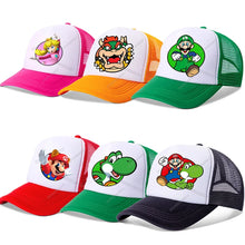 Lade das Bild in den Galerie-Viewer, Tolle Super Mario Baseball Sommer Baseball Caps Mützen für Kinder oder Erwachsene