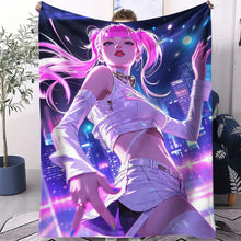 Lade das Bild in den Galerie-Viewer, Flauschige Hunterix K-Pop Demon Hunters Flanelldecken in 31 verschiedenen Motiven