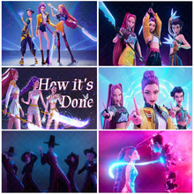 Lade das Bild in den Galerie-Viewer, HUNTR/X KPop Demon Hunters Feier Party Große Poster für Geburtstag etc.