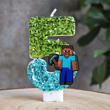 Lade das Bild in den Galerie-Viewer, Minecraft Geburtstag Kerze mit Jahreszahl