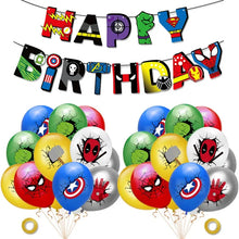 Lade das Bild in den Galerie-Viewer, Spiderman, Iron Man, Hulk u. a. Geburtstags Deko Sets für Feier Geburtstag