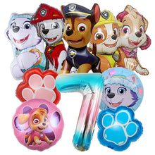 Lade das Bild in den Galerie-Viewer, Bunte Paw Patrol Kindergeburtstags Ballons mit Jahreszahl