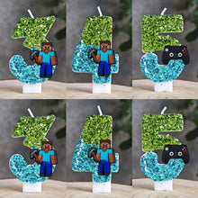 Lade das Bild in den Galerie-Viewer, Minecraft Geburtstag Kerze mit Jahreszahl