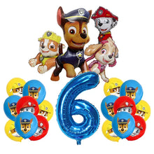 Lade das Bild in den Galerie-Viewer, Paw Patrol Geburtstags Luftballons mit Jahreszahl