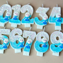 Lade das Bild in den Galerie-Viewer, Die Eiskönigin Frozen Geburtstagskerzen Kindergeburtstag mit Jahreszahl