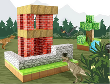 Lade das Bild in den Galerie-Viewer, 100 Stk. Magnet Blöcke Minecraft Spielzeug