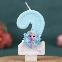Lade das Bild in den Galerie-Viewer, Die Eiskönigin Frozen Geburtstagskerzen Kindergeburtstag mit Jahreszahl