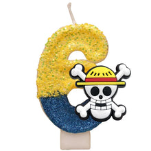 Lade das Bild in den Galerie-Viewer, One Piece Geburtstagskerze mit Jahreszahl Luffy