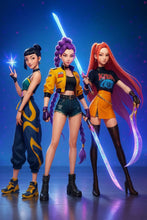 Lade das Bild in den Galerie-Viewer, KPop Demon Hunters Poster Kunstdruck Hunterix Wandposter Deko