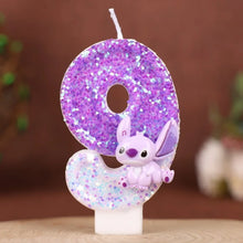 Lade das Bild in den Galerie-Viewer, Pinke Angel und Lilo & Stitch Geburtstagskerzen mit Jahreszahl