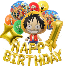 Lade das Bild in den Galerie-Viewer, One Piece Luffy Geburtstags Deko Teller, Becher, Ballons uvm.