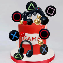 Lade das Bild in den Galerie-Viewer, 11/18/30 teiliges Kuchen Deko Topper Set im Gaming Style